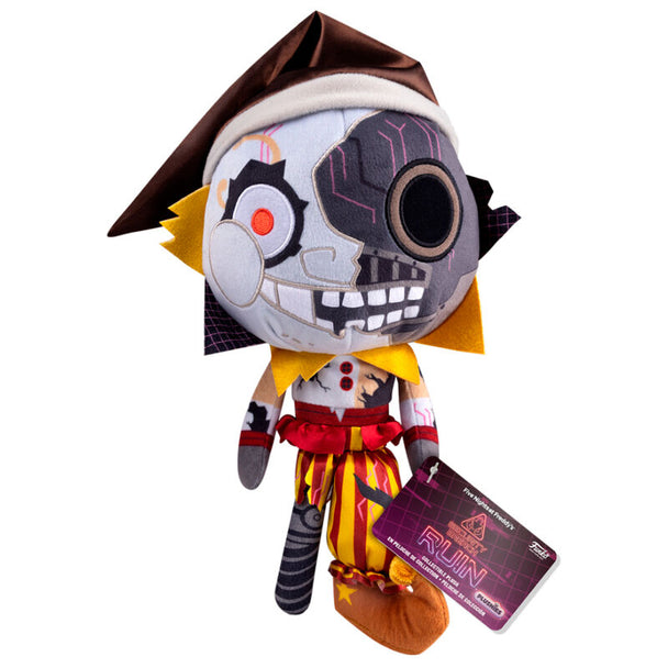 Peluche officielle FUNKO de Ruin Sun Five Nights at Freddy's mesurant 17 cm, vue de face avec détails précis et couleurs vives.