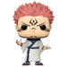 Boîte cadeau officielle FUNKO contenant la figurine POP Ryomen Sukuna, parfaite pour collectionner ou offrir