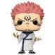 Boîte cadeau officielle FUNKO contenant la figurine POP Ryomen Sukuna, parfaite pour collectionner ou offrir