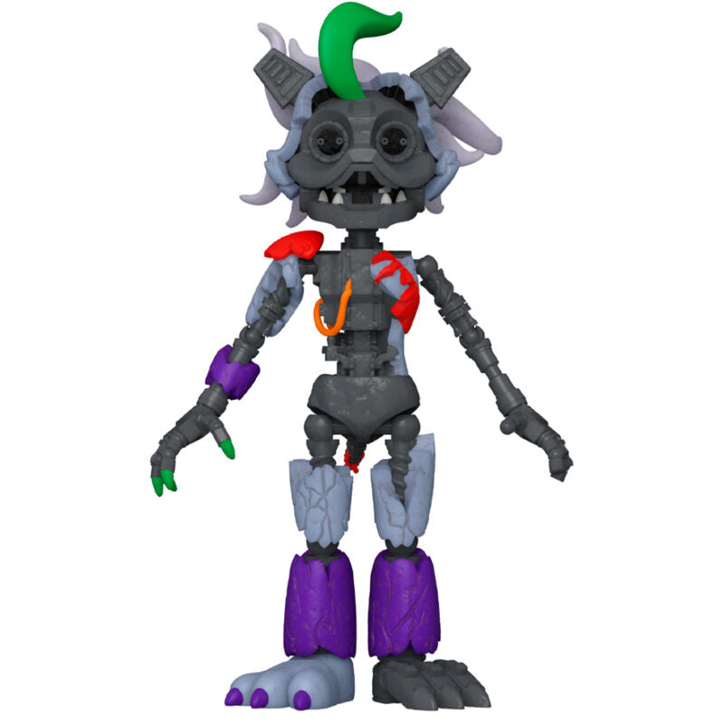 Vue latérale de la figurine Roxy Five Nights at Freddy's de 12 cm par FUNKO, montrant les finitions et le design soigné du personnage.