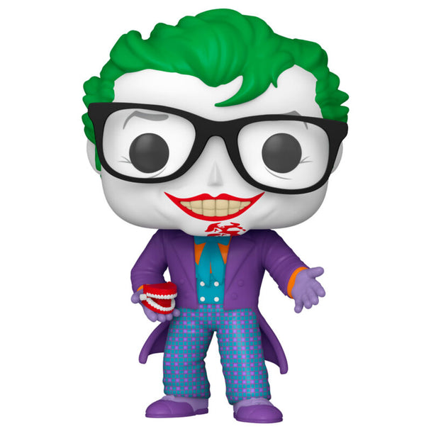 Figurine Funko POP The Joker 9 cm en vinyle, représentant le célèbre méchant de Batman, présentée en boîte collector