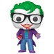 Figurine Funko POP The Joker 9 cm en vinyle, représentant le célèbre méchant de Batman, présentée en boîte collector