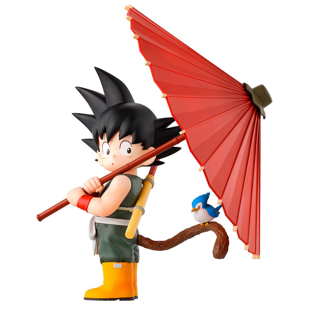 Figurine Son Goku en position dynamique sur socle Ichibansho BANPRESTO