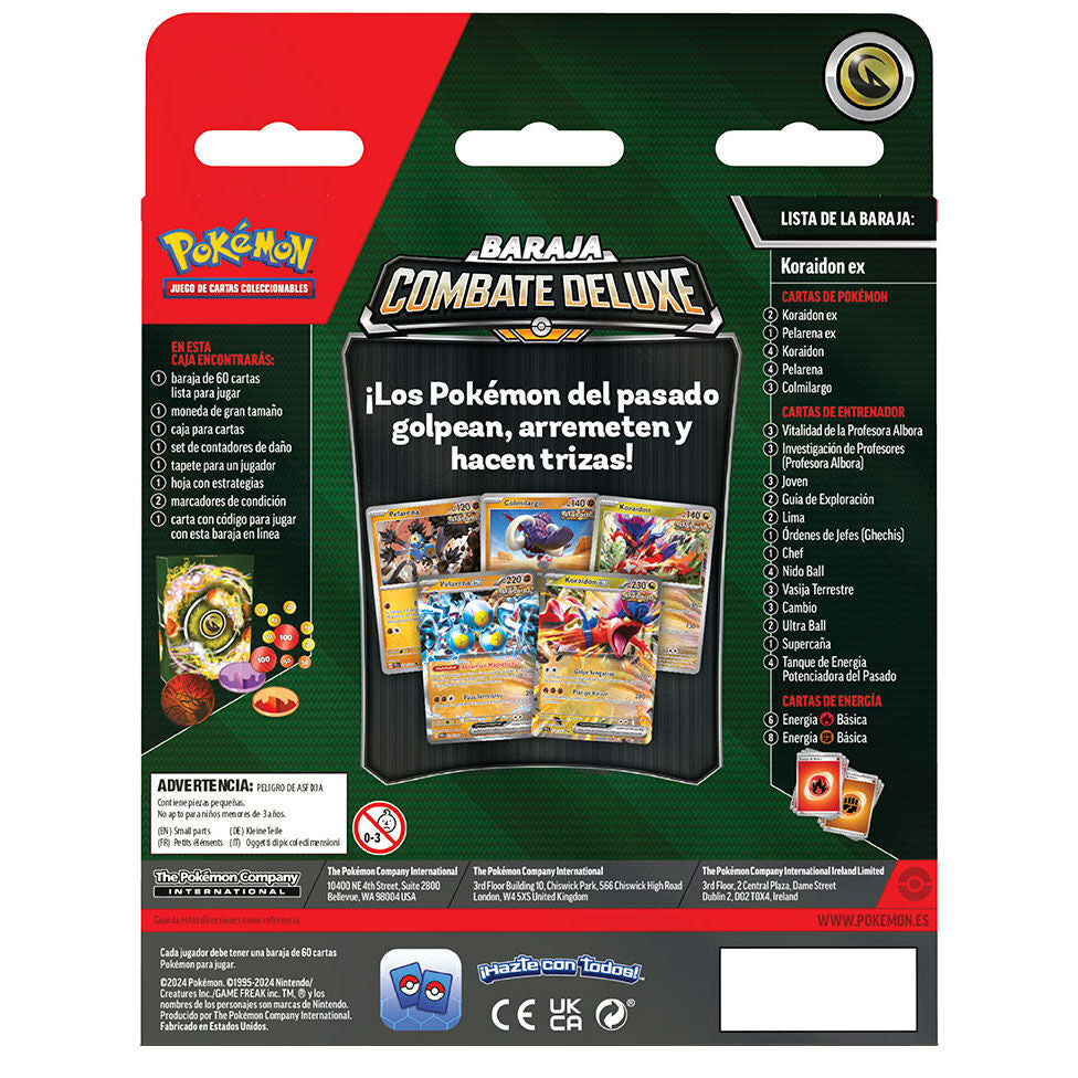 Dos des cartes du deck Koraidon & Miraidon montrant le logo Pokémon