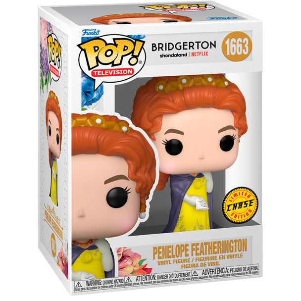 Boîte cadeau officielle contenant la figurine Funko POP Penelope Featherington Bridgerton