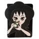 Carnet Loungelfy Beetlejuice Lydia Deetz fermé en cuir vegan avec illustration originale sur la couverture