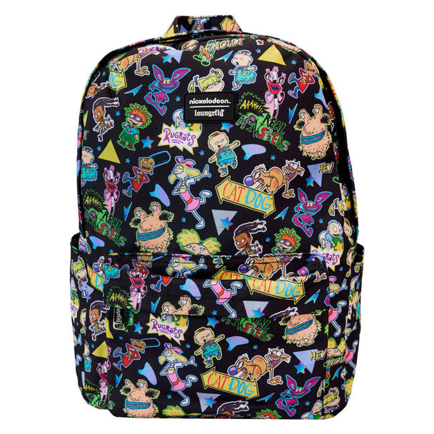Profil latéral du sac à dos Loungefly montrant les poches latérales pratiques et les bandoulières ajustables