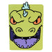 Carnet Reptar Rugrats Loungefly en cuir vegan texturé avec fermeture zippée et détails brodés visibles