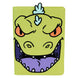 Carnet Reptar Rugrats Loungefly en cuir vegan texturé avec fermeture zippée et détails brodés visibles