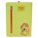 Intérieur du carnet Reptar Rugrats Loungefly avec pages lignées imprimées et poche zippée pour accessoires