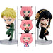 Ensemble de figurines Spy x Family Chibimaster assorties exposées côte à côte