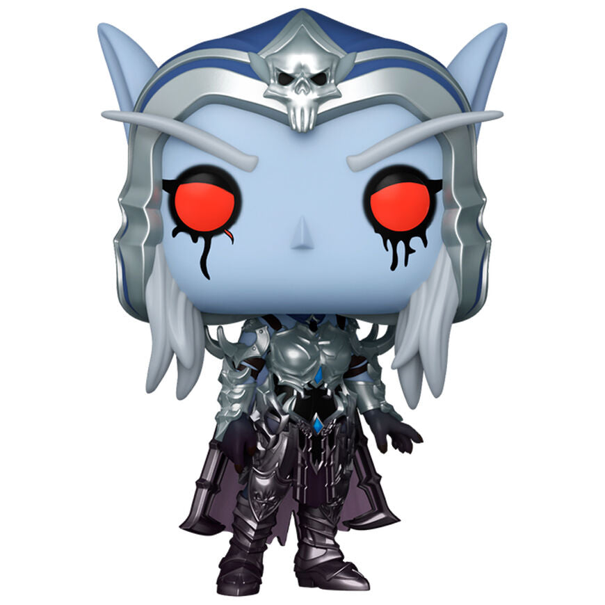 Vue latérale de la figurine Funko POP Sylvanas avec son arc caractéristique