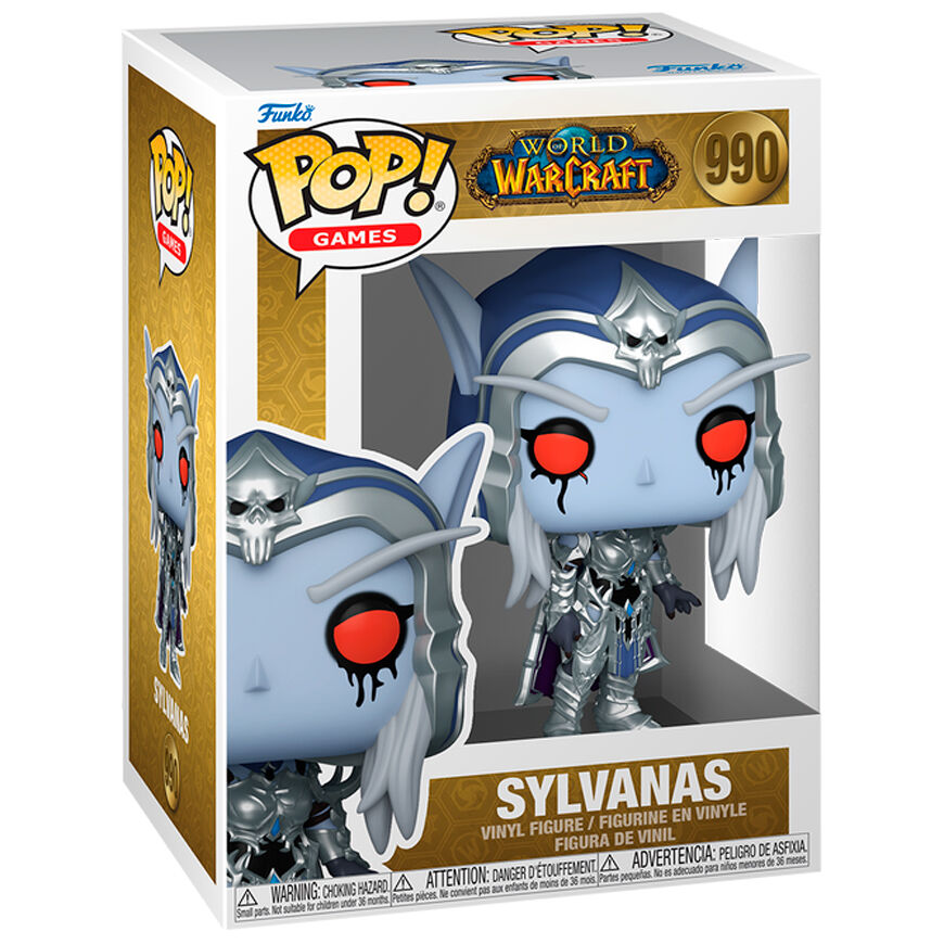 Détail de la figurine Sylvanas Funko POP montrant les couleurs et textures du vinyle