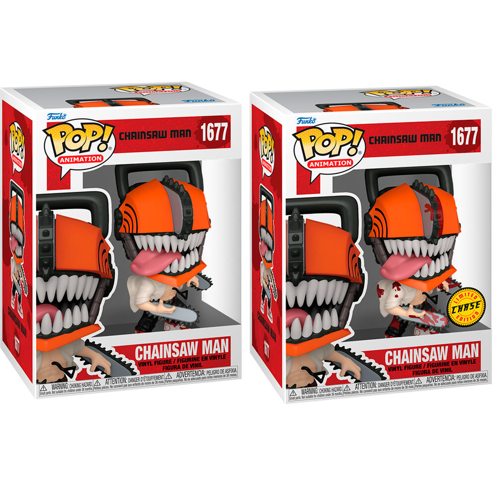 Figurine Funko POP Chainsaw Man de 9 cm vue de face avec détails précis en vinyle