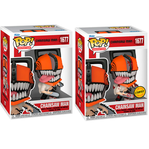 Figurine Funko POP Chainsaw Man de 9 cm vue de face avec détails précis en vinyle
