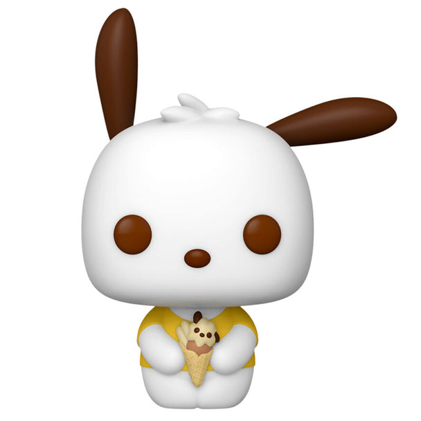 Figurine Funko POP Pochacco Hello Kitty and Friends en vinyle, vue de face avec boîte cadeau