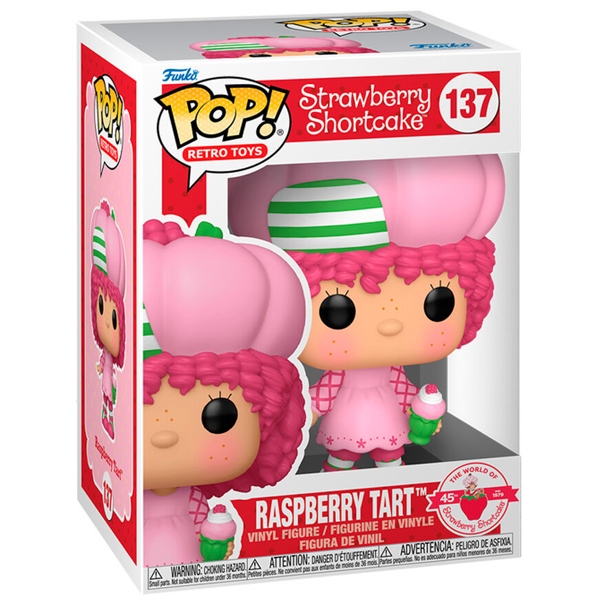 Détail de la figurine Funko POP Raspberry Tart avec ses couleurs vives et son design unique