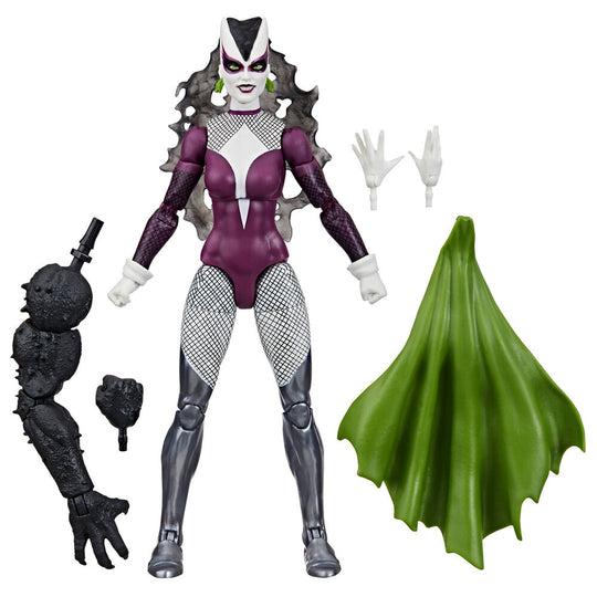 Détail du visage de la figurine Marvel Lilith par HASBRO en gros plan