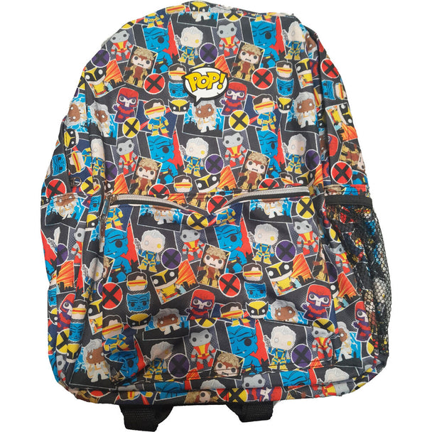 Sac à dos en nylon Marvel X-Men LOUNGEFLY avec design coloré et bretelles réglables vu de face