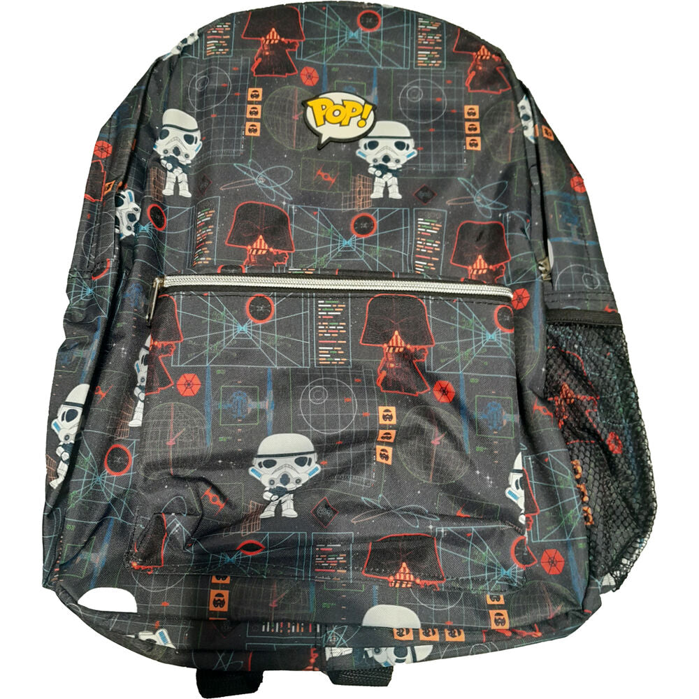 Sac à dos nylon Star Wars 45 cm par LOUNGEFLY vue de face avec design inspiré de la saga