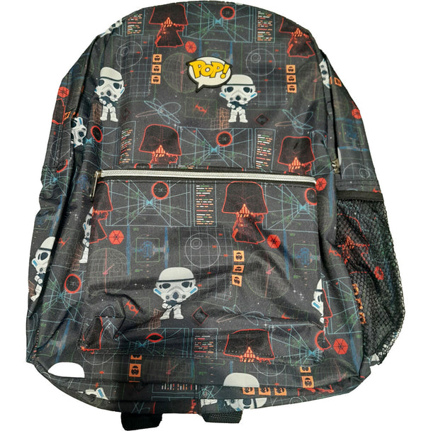Sac à dos nylon Star Wars 45 cm par LOUNGEFLY vue de face avec design inspiré de la saga