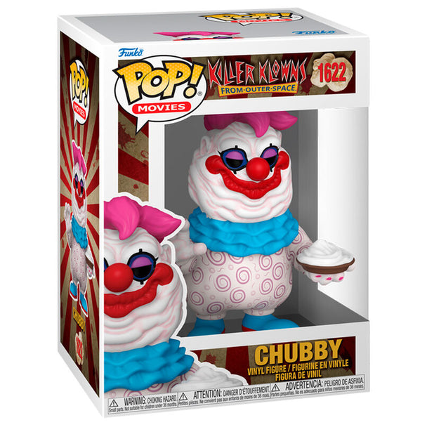 Détail de la figurine Funko POP Killer Klowns From Outer Space Chubby montrant ses couleurs vives et son design unique