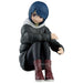Figurine Rin Shima Laid-Back Camp saison 3 vue de face, posée sur un socle blanc