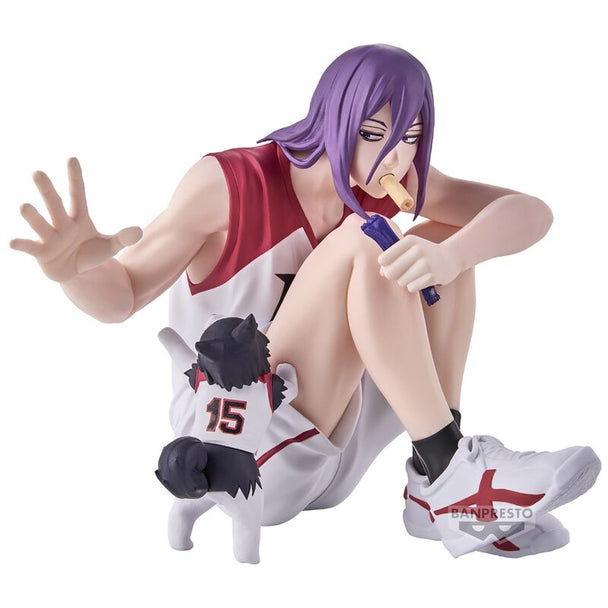 Figurine Atsushi Murasakibara de Kurokos Basketball mesurant 10 cm, vue de face avec détails précis