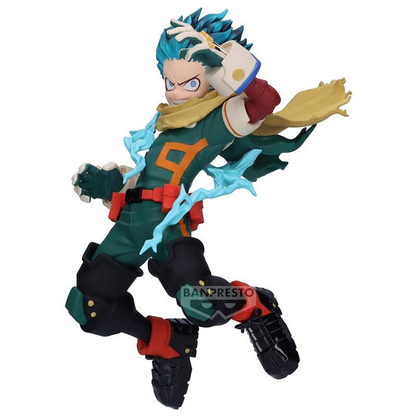 Figurine Izuku Midoriya Deku de 11 cm vue de face avec détails précis des vêtements et expression dynamique
