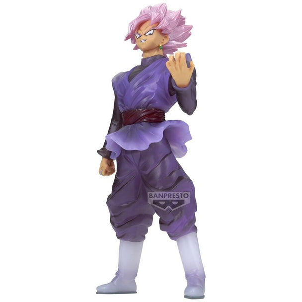 Figurine Goku Black Super Saiyan Rose de 19cm en pose dynamique avec détails précis BANPRESTO