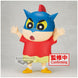 Détail rapproché de la tête de la figurine Crayon Shinchan Shinnosuke Big Softmates avec expressions faciales précises