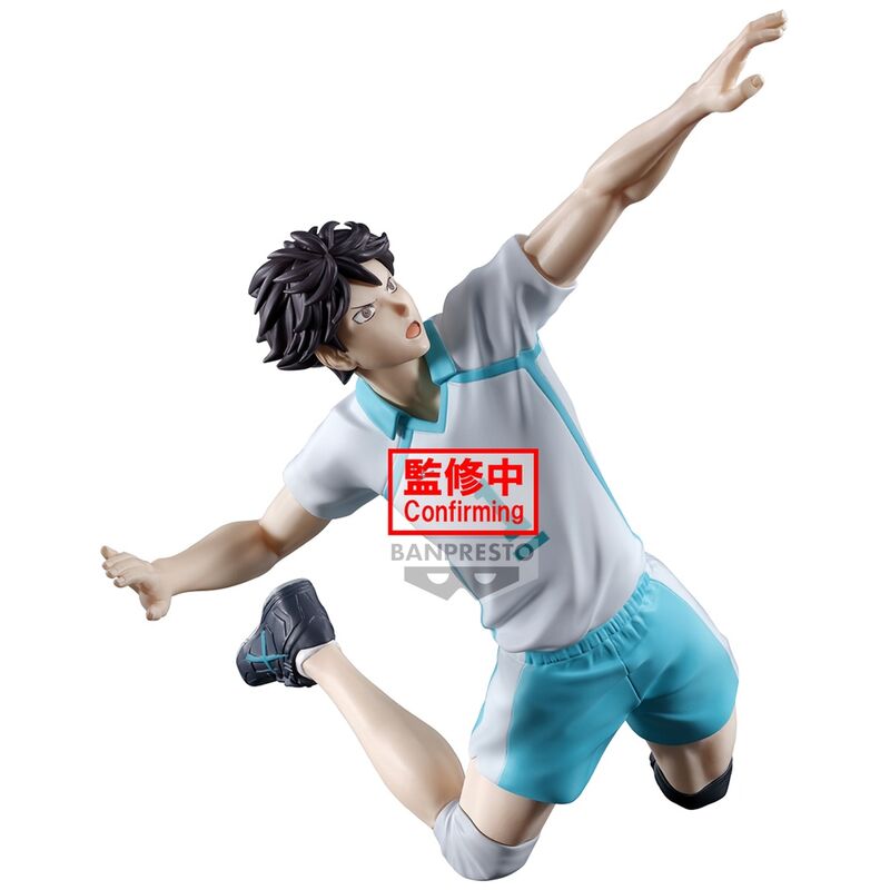 Vue latérale de la figurine Toru Oikawa Haikyu!! montrant les détails du costume