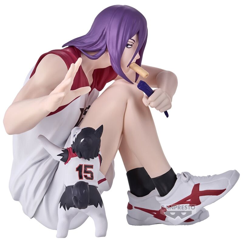 Ensemble des deux figurines Kurokos Basketball Murasakibara et Tetsuya côte à côte sur fond blanc