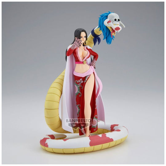 Vue arrière de la figurine Boa Hancock Extra Grandlines mettant en valeur la coiffure