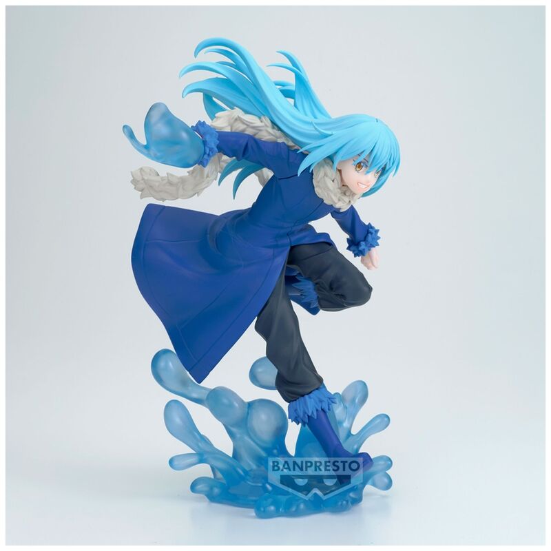 Zoom sur le visage de Rimuru Tempest figurine avec ses yeux expressifs et son sourire caractéristique