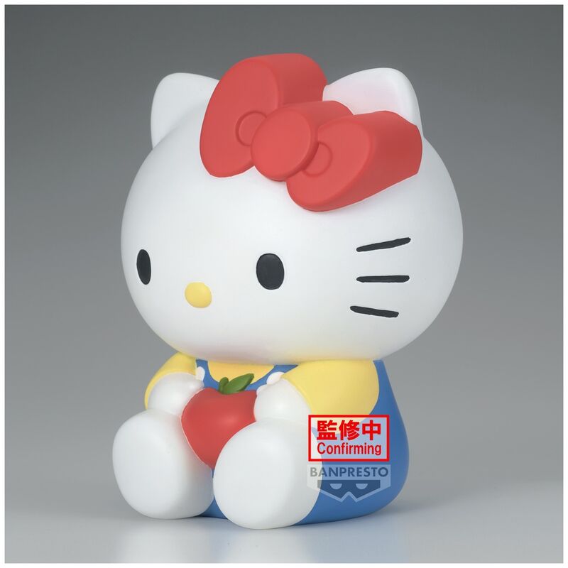 Photo de dos montrant les détails de la robe et du nœud de la figurine Hello Kitty