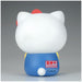 Présentation de la figurine Hello Kitty Sofmates 11cm sur fond blanc avec éclairage doux