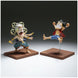 Packaging officiel BANPRESTO de la figurine One Piece Monkey D Luffy & Enel avec logo et informations