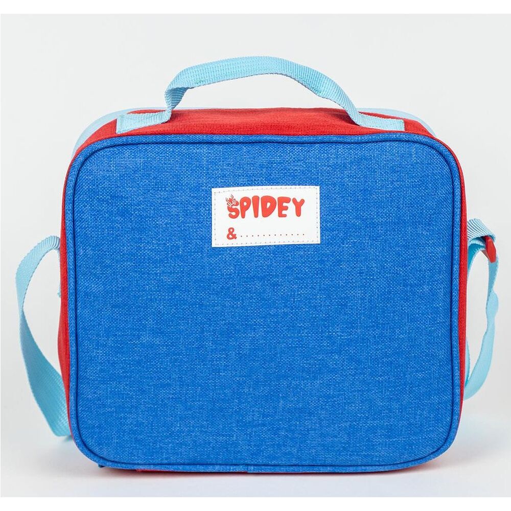 Sac déjeuner isotherme Marvel Spidey CERDÁ vue de face avec motif Spiderman rouge et bleu