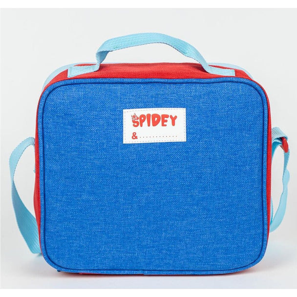 Sac déjeuner isotherme Marvel Spidey CERDÁ vue de face avec motif Spiderman rouge et bleu