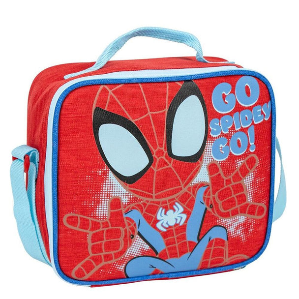 Zoom sur la fermeture éclair robuste du sac déjeuner thermic Marvel Spidey CERDÁ en polyester