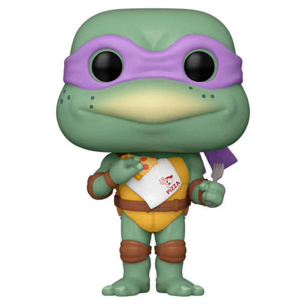 Figurine Funko POP Donatello Teenage Mutant Ninja Turtles en vinyle de 9 cm avec sa boîte cadeau sur fond blanc