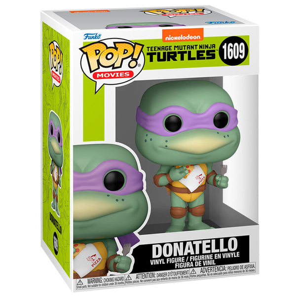 Vue rapprochée de la figurine Funko POP Donatello montrant les détails précis et les couleurs vives de la Tortue Ninja