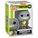 Vue rapprochée de la figurine Funko POP Donatello montrant les détails précis et les couleurs vives de la Tortue Ninja