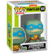 Vue de face de la figurine Funko POP Leonardo Teenage Mutant Ninja Turtles avec détails précis et couleurs vives