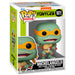 Figurine Funko POP Michelangelo des Tortues Ninja en vinyle de 9 cm présentée dans sa boîte cadeau.