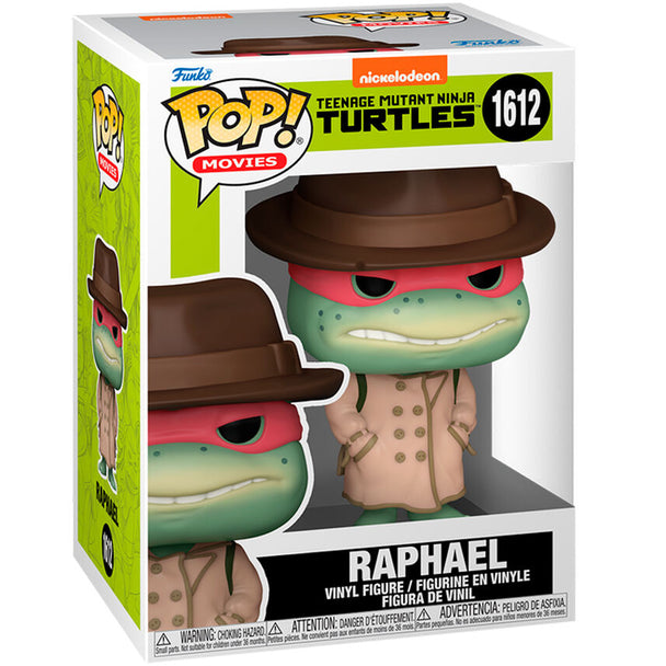 Zoom sur la figurine Funko POP Raphael avec ses détails rouges et son bandana caractéristique