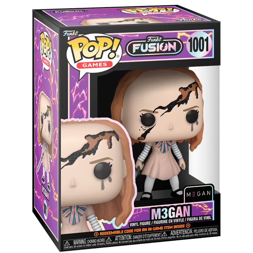 Vue rapprochée de la figurine Funko POP Megan montrant les détails exclusifs du design en vinyle
