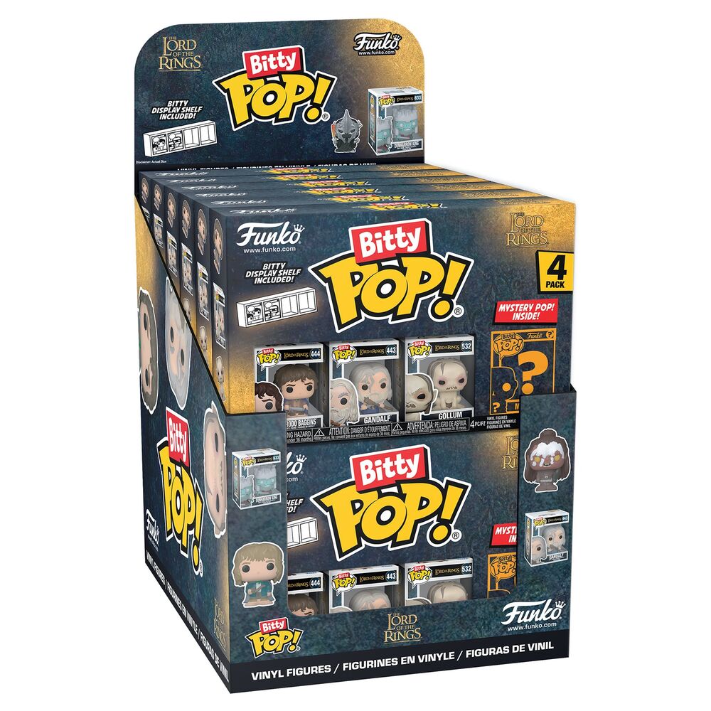 Pack de 4 figurines Bitty POP Le Seigneur des Anneaux FUNKO en boîte transparente