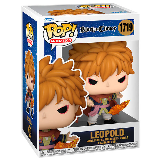 Figurine Funko POP de Leopold de Black Clover en vinyle, hauteur 9 cm, vue de face avec détails précis